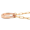 ティファニー Tiffany & Co ロック スモール ペンダント 75013825 ピンク×ローズゴールド K18PG サファイア ネックレス ピンクゴールド T＆Co. Au750 18K ピンクサファイア