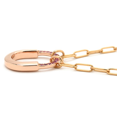 ティファニー Tiffany & Co ロック スモール ペンダント 75013825 ピンク×ローズゴールド K18PG サファイア ネックレス ピンクゴールド T＆Co. Au750 18K ピンクサファイア