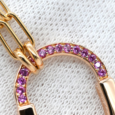 ティファニー Tiffany & Co ロック スモール ペンダント 75013825 ピンク×ローズゴールド K18PG サファイア ネックレス ピンクゴールド T＆Co. Au750 18K ピンクサファイア