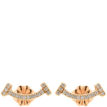 ティファニー Tiffany & Co Ｔスマイル ミニ ダイヤ 60150743 ローズゴールド K18PG ダイヤモンド ピアス ピンクゴールド T&Co. 750 18K RG PG