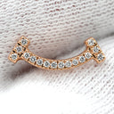 ティファニー Tiffany & Co Ｔスマイル ミニ ダイヤ 60150743 ローズゴールド K18PG ダイヤモンド ピアス ピンクゴールド T&Co. 750 18K RG PG
