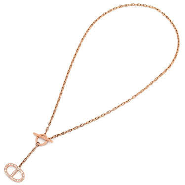 エルメス HERMES シェーヌダンクル コントゥール GM H122303B ピンクゴールド K18PG ネックレス 18K ダイヤモンド PG RG