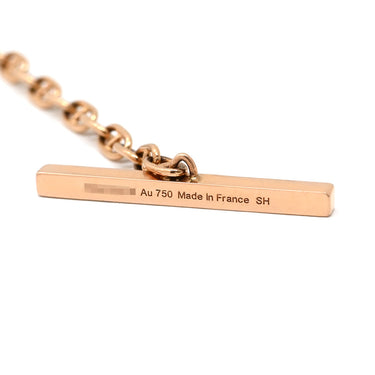 エルメス HERMES シェーヌダンクル コントゥール GM H122303B ピンクゴールド K18PG ネックレス 18K ダイヤモンド PG RG