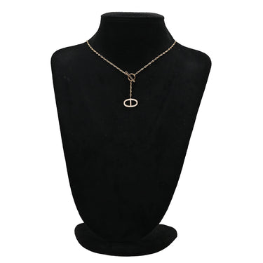 エルメス HERMES シェーヌダンクル コントゥール GM H122303B ピンクゴールド K18PG ネックレス 18K ダイヤモンド PG RG