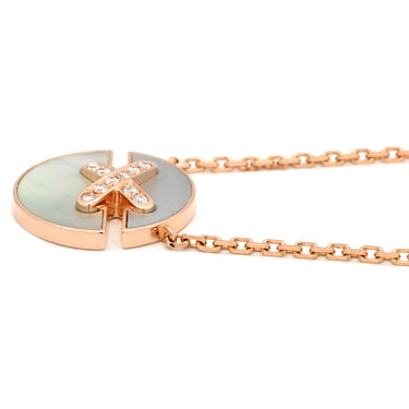 ショーメ CHAUMET ジュ ドゥ リアン ハーモニー SM ペンダント 084220 パールホワイト×ピンクゴールド K18PG ダイヤモンド マザーオブパール ネックレス 白 750 18K PG ダイヤ シェル