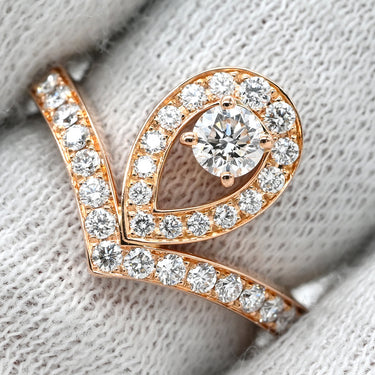 ショーメ CHAUMET ジョゼフィーヌ エグレット 083511 ピンクゴールド K18PG ダイヤモンド #50(JP10) リング 指輪 ダイヤモンド ブリリアントカット 10号