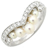 ショーメ CHAUMET ジョゼフィーヌ エグレット 083292 パールホワイト×ホワイトゴールド K18WG パール ダイヤモンド #55(JP15) リング 指輪 白 あこやパール ダイヤ パヴェ 14号