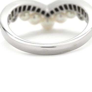 ショーメ CHAUMET ジョゼフィーヌ エグレット 083292 パールホワイト×ホワイトゴールド K18WG パール ダイヤモンド #55(JP15) リング 指輪 白 あこやパール ダイヤ パヴェ 14号