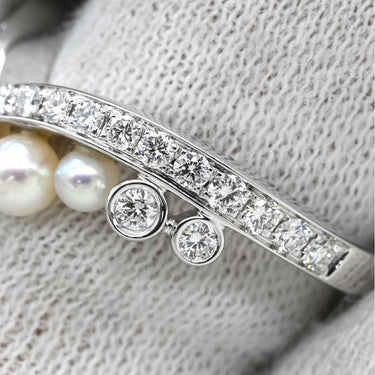 ショーメ CHAUMET ジョゼフィーヌ エグレット 083292 パールホワイト×ホワイトゴールド K18WG パール ダイヤモンド #55(JP15) リング 指輪 白 あこやパール ダイヤ パヴェ 14号
