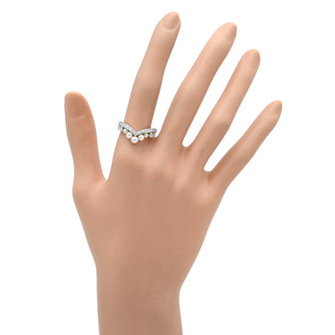 ショーメ CHAUMET ジョゼフィーヌ エグレット 083292 パールホワイト×ホワイトゴールド K18WG パール ダイヤモンド #55(JP15) リング 指輪 白 あこやパール ダイヤ パヴェ 14号
