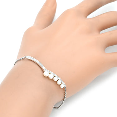 ショーメ CHAUMET ジョゼフィーヌ エグレット パールホワイト×ホワイトゴールド K18WG ダイヤモンド パール ブレスレット JOSEPHINE ダイヤモンド 5Pパール
