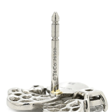 ティファニー Tiffany & Co ペーパーフラワー ダイヤ プラチナシルバー Pt950 ピアス T&Co. プラチナ950 花モチーフ クッションカット ブリリアントカット