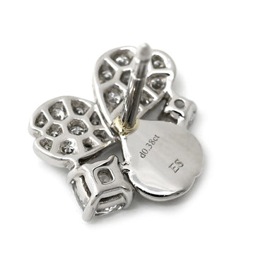 ティファニー Tiffany & Co ペーパーフラワー ダイヤ プラチナシルバー Pt950 ピアス T&Co. プラチナ950 花モチーフ クッションカット ブリリアントカット