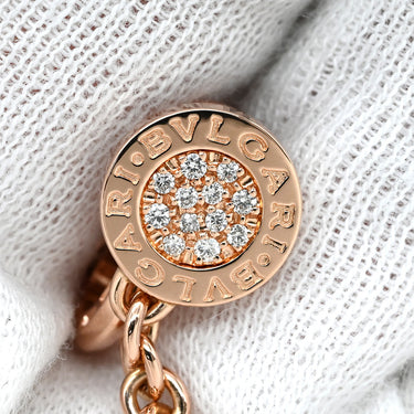 ブルガリ BVLGARI ブルガリブルガリ ソートワール 343402 ピンクゴールド K18PG ピアス 750 K18 PG RG ダイヤ サークル
