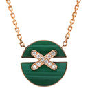ショーメ CHAUMET ジュ ドゥ リアン ハーモニーSM ペンダント 084427 グリーン×ピンクゴールド K18PG ダイヤモンド マラカイト ネックレス 緑 750PG ダイヤ マラカイト マット