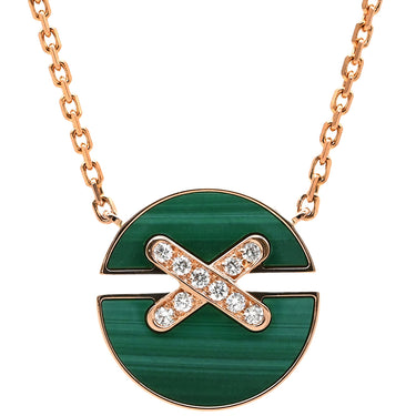 ショーメ CHAUMET ジュ ドゥ リアン ハーモニーSM ペンダント 084427 グリーン×ピンクゴールド K18PG ダイヤモンド マラカイト ネックレス 緑 750PG ダイヤ マラカイト マット