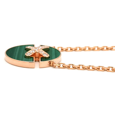 ショーメ CHAUMET ジュ ドゥ リアン ハーモニーSM ペンダント 084427 グリーン×ピンクゴールド K18PG ダイヤモンド マラカイト ネックレス 緑 750PG ダイヤ マラカイト マット