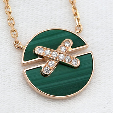 ショーメ CHAUMET ジュ ドゥ リアン ハーモニーSM ペンダント 084427 グリーン×ピンクゴールド K18PG ダイヤモンド マラカイト ネックレス 緑 750PG ダイヤ マラカイト マット