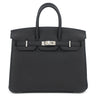 エルメス HERMES バーキン 25 ブラック トゴ ハンドバッグ シルバー金具 新品 未使用 黒 2026年製