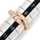 ブルガリ BVLGARI セルペンティ ヴァイパー ダイヤ 355974 ピンクゴールド K18PG ダイヤモンド S リング 指輪 750AU 18金 シングルコイル 9号