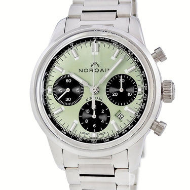 腕時計 ノルケイン NORQAIN フリーダム 60 クロノ 40mm N2201.19S01.E01.S01 自動巻き メンズ 新品同様 ピスタチオ グリーン