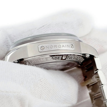 腕時計 ノルケイン NORQAIN フリーダム 60 GMT 40mm アイスブルー NN2100SG/IA211/201SG 自動巻き メンズ 新品同様 デイト 水色