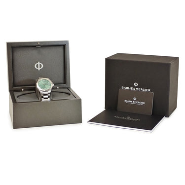 腕時計 ボーム&メルシエ BAUME&MERCIER リビエラ M0A10683 クオーツ メンズ レディース 新品同様 12角形 ライトグリーン デイト