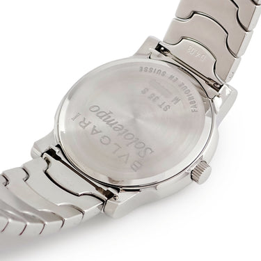 腕時計 ブルガリ BVLGARI ソロテンポ ST35S クオーツ メンズ シルバー サンレイ バー アラビア デイト