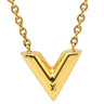 ルイヴィトン LOUIS VUITTON エッセンシャル V M61083 ゴールド GP ネックレス LVサークル 旧型