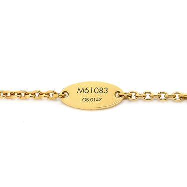 ルイヴィトン LOUIS VUITTON エッセンシャル V M61083 ゴールド GP ネックレス LVサークル 旧型