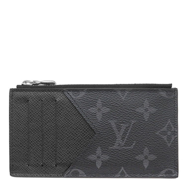 ルイヴィトン LOUIS VUITTON コインカード ホルダー M30271 ノワール タイガ モノグラムエクリプス コインケース シルバー金具 黒 タイガ モノグラム フラグメントケース