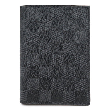 ルイヴィトン LOUIS VUITTON クーヴェルテュール パスポール NM N64411 ダミエグラフィット レザー ダミエグラフィットキャンバス パスポートケース イニシャル刻印あり