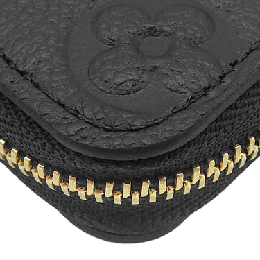 ルイヴィトン LOUIS VUITTON ジッピー コインパース M28797 ブラック モノグラムアンプラント コインケース ゴールド金具 ラウンドジップ