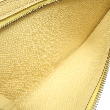 エルメス HERMES ベアンスフレ ジョーヌプッサン ヴォーエプソン 長財布 シルバー金具 二つ折り財布