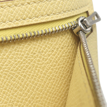 エルメス HERMES ベアンスフレ ジョーヌプッサン ヴォーエプソン 長財布 シルバー金具 二つ折り財布