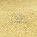 エルメス HERMES ベアンスフレ ジョーヌプッサン ヴォーエプソン 長財布 シルバー金具 二つ折り財布