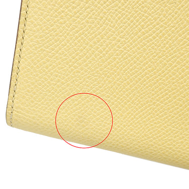 エルメス HERMES ベアンスフレ ジョーヌプッサン ヴォーエプソン 長財布 シルバー金具 二つ折り財布