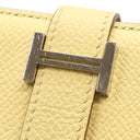 エルメス HERMES ベアンスフレ ジョーヌプッサン ヴォーエプソン 長財布 シルバー金具 二つ折り財布
