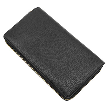 グッチ GUCCI プチマーモント ジップアラウンドウォレット 456117 ブラック レザー 長財布 ゴールド金具 黒 ラウンドファスナー ダブルG