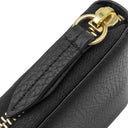 グッチ GUCCI プチマーモント ジップアラウンドウォレット 456117 ブラック レザー 長財布 ゴールド金具 黒 ラウンドファスナー ダブルG
