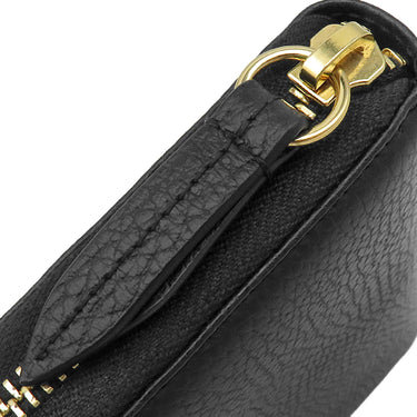 グッチ GUCCI プチマーモント ジップアラウンドウォレット 456117 ブラック レザー 長財布 ゴールド金具 黒 ラウンドファスナー ダブルG