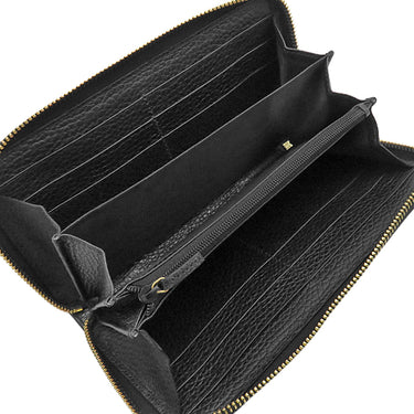 グッチ GUCCI プチマーモント ジップアラウンドウォレット 456117 ブラック レザー 長財布 ゴールド金具 黒 ラウンドファスナー ダブルG