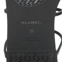 エルメス HERMES ミコノス H261179Z ブラック ポリウレタン ゴム #39 サンダル 新品 未使用 黒 フラットサンダル トング シェーヌダンクル