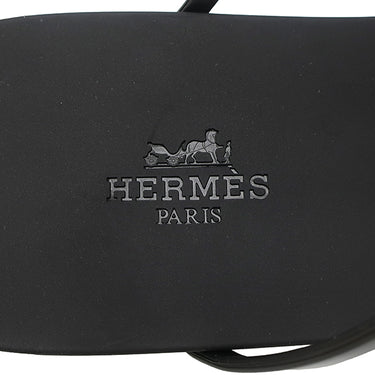 エルメス HERMES ミコノス H261179Z ブラック ポリウレタン ゴム #39 サンダル 新品 未使用 黒 フラットサンダル トング シェーヌダンクル
