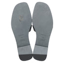 エルメス HERMES オラン H021056Z ブラック ボックスカーフ レザー #39 1/2 サンダル 新品 未使用 H型 黒 白ステッチ フラットサンダル
