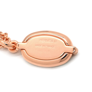 エルメス HERMES ミニマイヨン PM ペンダント ヴェールフィズ GP エナメル ネックレス ローズゴールド金具 ピンクゴールド 緑 シェーヌダンクルモチーフ 新品 未使用