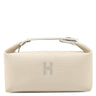 エルメス HERMES ブリッド ア ブラック PM H104222M ナチュラル コットンキャンバス ポーチ シルバー金具 バニティ Hロゴ