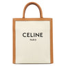 セリーヌ CELINE スモール バーティカル カバ 192082BNZ.02NT ナチュラル×タン キャンバス レザー 2WAYバッグ ゴールド金具 ハンドバッグ ショルダー