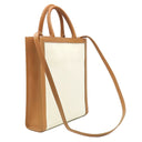 セリーヌ CELINE スモール バーティカル カバ 192082BNZ.02NT ナチュラル×タン キャンバス レザー 2WAYバッグ ゴールド金具 ハンドバッグ ショルダー
