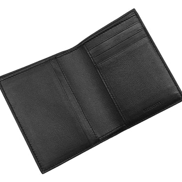 バレンシアガ BALENCIAGA ロゴ コンパクトウォレット 681579 ブラック レザー 二つ折り財布 黒 白 縦型 札入れ カード入れ クロコ型押し